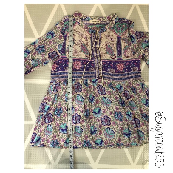 ✨Last 1! Sz. Small✨ 🦋Boho Long Sleeve Blouse🦋 - Picture 5 of 5